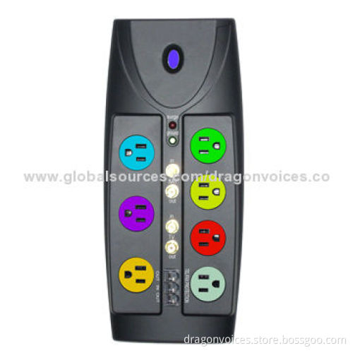 7-way surge protector, RJ11 protection and coaxial protection, USA pin